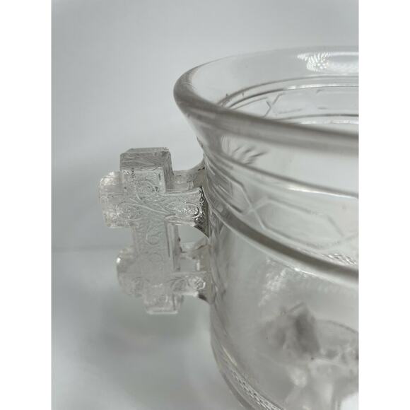 Spooner LaBelle Glass Queen Anne EAPG Footed cir 1880 large open sugar USA Ohio - Picture 2 of 9